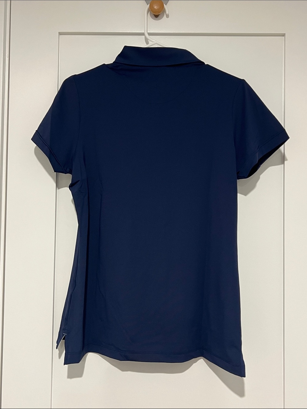 Peter Millar Women’s Navy Golf Polo with Light Blue Trim Size Medium - Picture 3 of 3